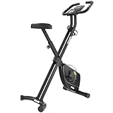 VirtuFit XB100i Klappbarer Heimtrainer – Stabiler & sicherer Fitnessbike – Höhenverstellbarer Sattel – Pulssensoren – Multifunktionsdisplay – Transportrollen - Rückenlehne muss separat bestellt werden