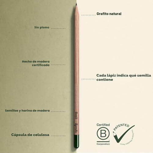 Miniatura 7 de Sproutworld Lápices Pizza Edition Lápices Plantables Con Semillas De Hierbas Y Verduras Chile, Albahaca, Orégano, Rúcula Y Tomate Cherry Pack De 5 Regalo Sostenible Para Amantes De La Pizza