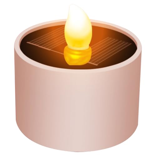 Candele solari esterni impermeabili, luci da tè solare in sicurezza all'alba, luci del tè a LED riutilizzabili, 2, 1x2, 1 piccoli per la casa in campeggio da giardino a lanterna all'aperto di candele