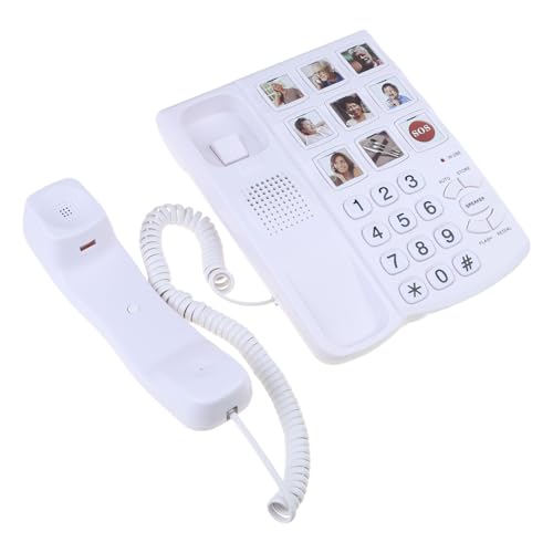 Téléphone fixe pour personnes âgées autonome facile à utiliser avec grand clavier