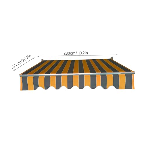 Tela de toldo a rayas exterior con lona densa e impermeable de 2.8m 5
