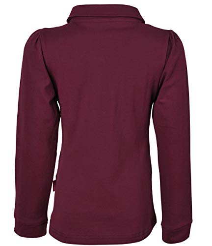 Girl Long Sleeve Cotton Ruffle Polo Shirt Top2