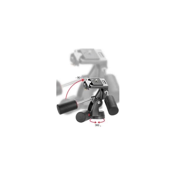 DynaSun wt666 Professional Stativ Heavy Duty/wt010h Head Kit mit 3-Wege-System/wt011h Action Ball für Kamera und Video – Bild 3