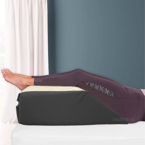 EXQUIZIT HOME Memory Foam Leg Rest Cushion, Grey