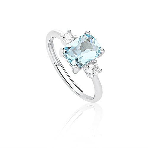 GioiaPura Anillo solitario para mujer cuadro4, Plata de ley, Zircón GioiaPura Anillo solitario para mujer cuadro4, Plata de ley, Zircón