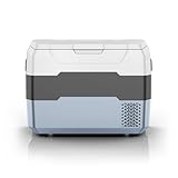 RGBer® TG-Serie| Auto Kühlbox, Kompressor Kühlbox 40 Liter, 2in1 Doppelzone Kühl- & Gefrierfach, 12/24 V 230V Kühlung bis -20 °C für Auto, LKW, Camping.