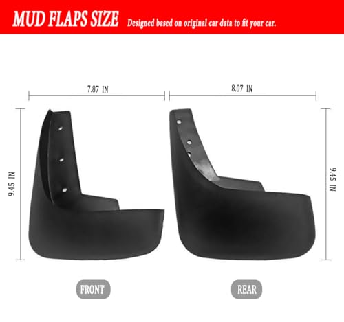 Image of Mud Flaps Mud Guards Fit for 2002-2006 Toyota Camry XV20 2.4, Front & Rear Mud Splash Guards Accessories - 4 Pc, Black