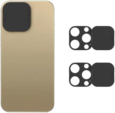Phone Camera Lens Cover Compatible for Phone 16 Pro/ 16 Pro Max,Camera Lens Protector to Protect Privacy and Security,Strong Adhesive Black-2 Pack