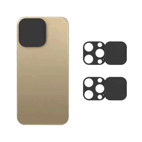 EYSOFT Phone Camera Lens Cover Compatible for Phone 16 Pro/ 16 Pro Max,Camera Lens Protector to Protect Privacy and Security,Strong Adhesive Black-2 Pack