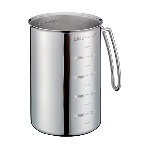 Küchenprofi Messbecher mit Griff, 1 L, rostfreier Edelstahl, Ø 10.5, H 14,5 cm Cover