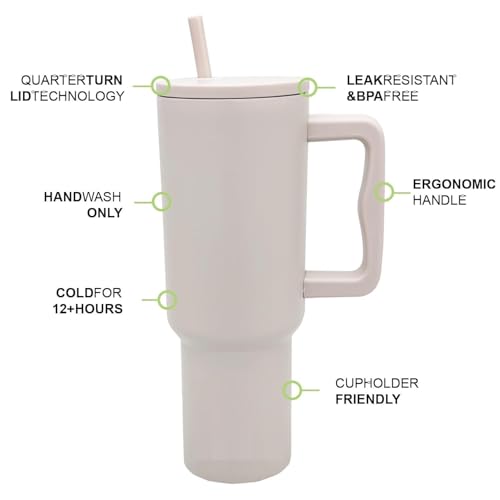 Image of Personalised with Your Name, 1200ml Tumbler with Straw-Handle-Stainless Steel Double Wall Insulated Cup | Leakproof Sipper Mug for Hot-Cold Drinks |Coffee - WaterTumbler (Rose Custom)