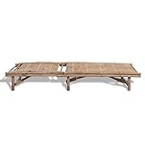 vidaXL Sonnenliege Bambus Gartenliege Pool Liegestuhl Relaxliege Strandliege - 3