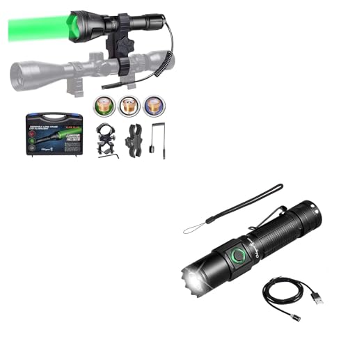 Image of KL52Plus Hunting Flashlight Kit NT21 1200 Lumen Small Bright Rechargeable Flashlight Bundle