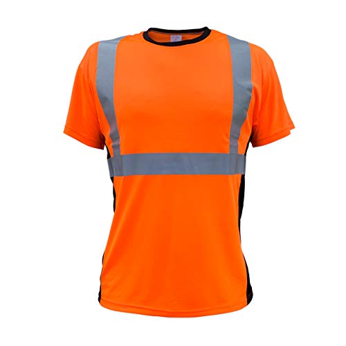 Safetyshirtz Ss360 Ansi Class 2 Safety Tee Orange W/Vented Sides L #TOP1