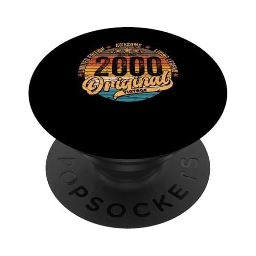 2000 Vintage Cumpleaños Retro Edición Limitada Hombres Mujer Regalo PopSockets PopGrip Intercambiable