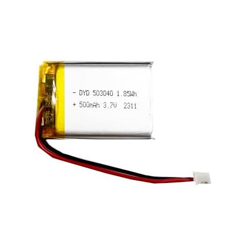 FITHOOD 503040 Battery 3.7v 500mAh Lithium Polymer Rechargeable Battery with JST Connector for Household Appliances Cover