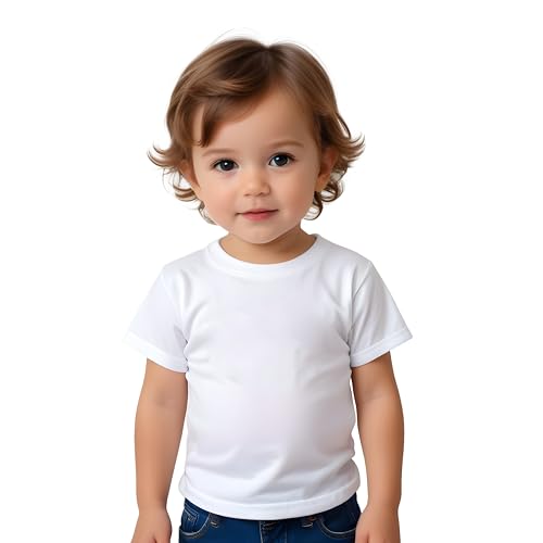 Camiseta Manga Corta para Bebés   Niqui de Colores algodón 100%, cómodo, Tacto Agradable, Moda para niñas y niños (FR/ES, Edad, 18 Meses, Blanco)