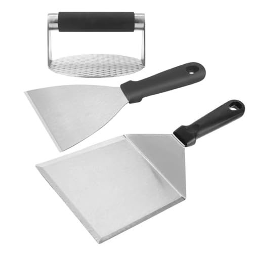 Set de herramientas para barbacoa de acero inoxidable 3 piezas miniatura 1