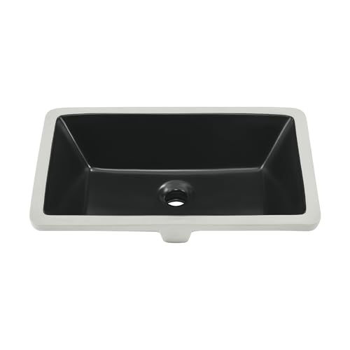 Voltaire 21" Rectangle Undermount Bathroom Sink in Matte Black