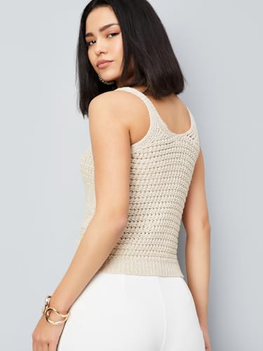 Image of Max Women's Poly Cotton Solid Regular Fit Top