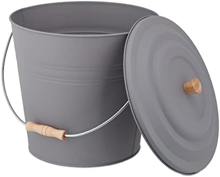Relaxdays Kohleneimer 10 Liter Mit Schaufel - Verzinkter Eiseneimer Für Kamin, Ofen & Grill