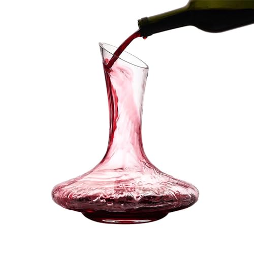 LENND Red Wine Decanter - Hand Blown Lead-Free Crystal Glass Decanter and Wine Aerator - Full Bottle (1.8L) Wine Decanters and Carafes - Elegant Wine Carafe Wine Gifts and Wine Accessories