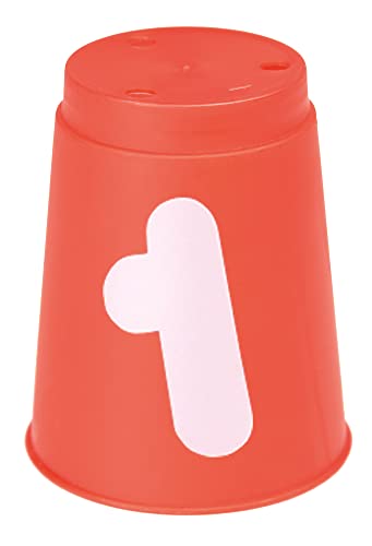 Idena 40416 - Ballwurfspiel mit 10 Bechern und 3 Bällen, ab 3 Jahren, für Geburtstagsfeiern, im Garten oder Park