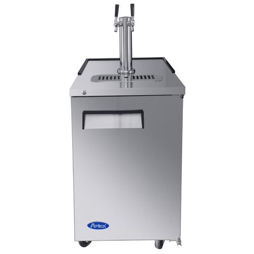 Atosa Mkc23gr 23" Kegerator Beer Dispenser Draft Direct Draw For Restaurant Hotel Pub Bar | (1) 1/2 Barrel Keg, 7.1 Cu Ft Capacity | (1) Dual Faucet Tower | Stainless Steel Top, 115v (33°F – 40°F) | Fridge.com