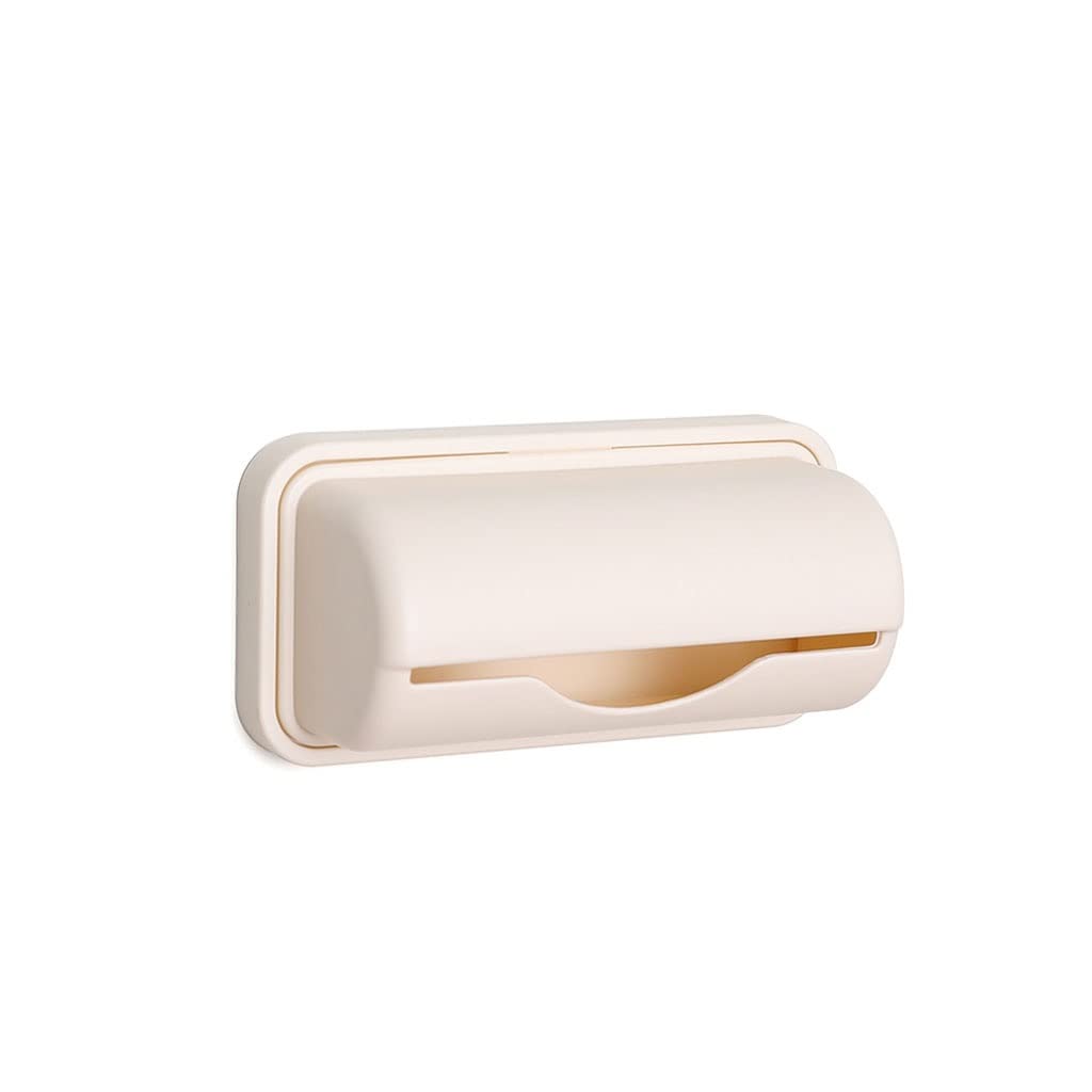 Boîte de rangement pour sacs poubelle - Solution gain de place murale en plastique rose