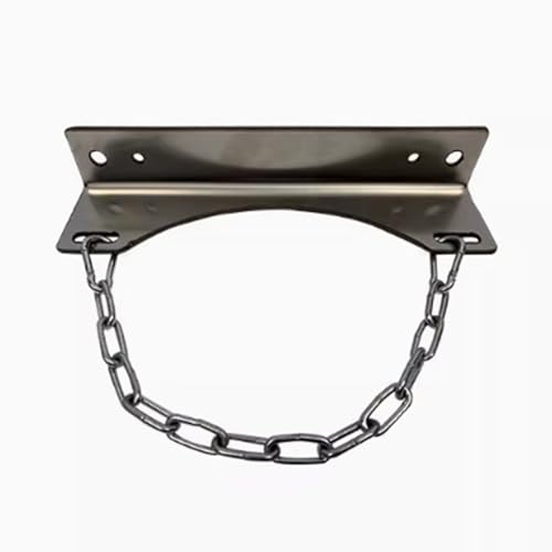 Soporte cilíndrico de acero inoxidable para botellas de oxígeno, estante organizador universal de cilindro de CO2, estante fijo de cilindro de gas ligero con cadenas de fijación