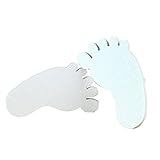 LEVEN Figura Pies de Goma EVA para Fiestas Chicas, Cumpleaños - Figuras Brillantes DYI (Blanco Purpurina)