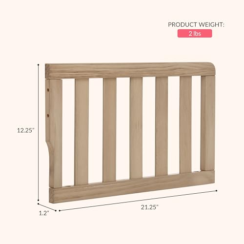 Image of Dream On Me Toddler Guard Rail for Convertible Crib, Solid Wood Bed Rail for Toddler Bed Conversion, Sand Dunes
