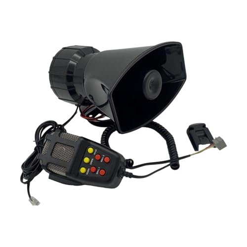 Amagogo de sonido para coche, micrófono, altavoz PA, 7 sonidos para camión y barco, 12V