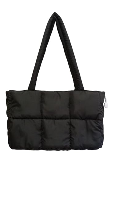 Bolsa de ombro para Mulheres Tote Maxi Bolsa Puffer - Blendibox (Preto)