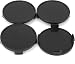 69mm/68mm ABS Car Wheel Hub Center Caps for 2005-1025-HRE CAP-CT01 Black Set of 4