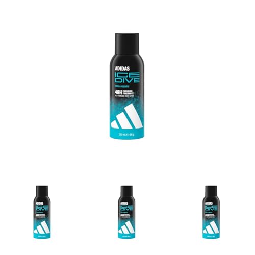 ADIDAS Fragrance Ice Dive Deo Body Spray 150 ML (Paquete de 4)