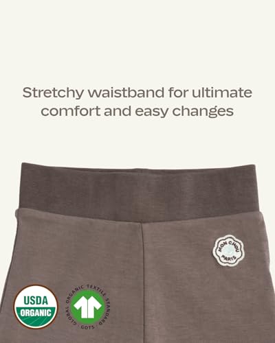 MON CHOU Organic Cotton Baby Pants - 100% Pima Cotton - Lightweight and Breathable Infant Pants for All Seasons3