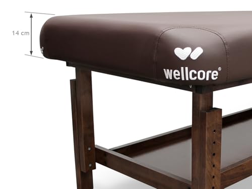 Table de Massage Fixe en Bois avec Appui-TĂȘte,Marron â Image 4