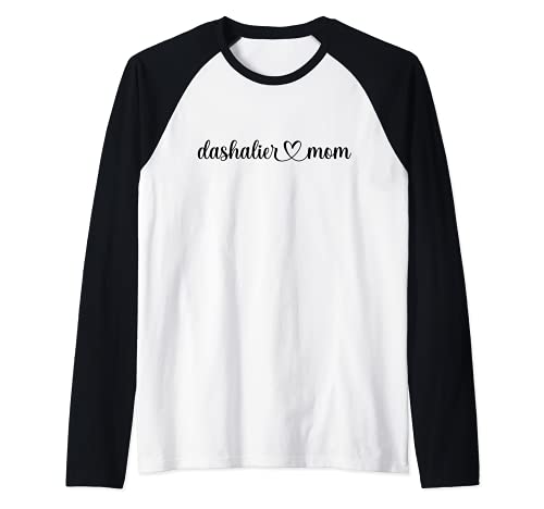 Dog Heart Love Dashalier Mom Raglan Baseball Tee, Black