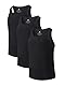 DAVID ARCHY Herren Tank Top Unterhemd mit Rundhals-Ausschnitt aus Bambusfaser,3er Pack