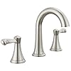 Delta Faucet Esato Widespread Bathroom Faucet Brushed Nickel, Bathroom Faucet 3 Hole, Bathroom Sink Faucet, Drain Assembly, SpotShield Brushed Nickel 35897LF-SP