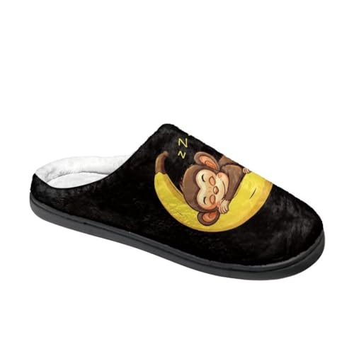 Jeiento Warm Fashion Slippers for Women Fuzzy House Shoes Lightweight Bedroom Slipper Anti-Skid Rubber Sole Closed Back Slipper4