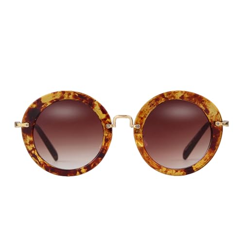 SPOAVGYZ-Retro Round Glasses for Women Luxury Gradient Lens Fashion Sunglasses Ladies HD Lens UV400 Protection Summer