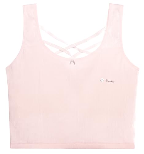 Happy Cherry Teen Girl’s Bra Tank Top Sleeveless Crop Undershirts Padded Bralette Camisoles for Girls 7-16 Years