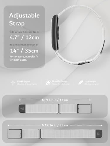 Image of TUDIA Stretchable Wrist & Armband Case for Amazfit Helio Strap [2-in-1 Strap] Bicep & WristBand for Helio Fitness Tracker (Case & Band Only)