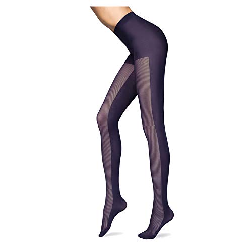 Image of Conte elegant Elastic Opaque Decorative 50 Denier Tights - Alliance, Navy, Medium