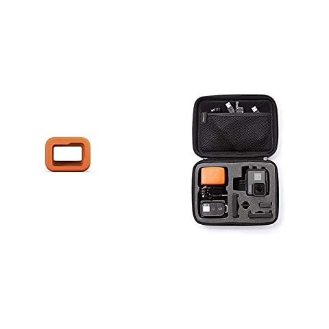 GoPro Floaty (HERO8 Black) Offizielles Zubehör ACFLT-001 Orange & Amazon Basics Tragetasche Actionkameras, Gr. S Cover