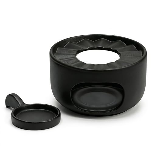 Matte Black Ceramic Candle Teapot Warmer