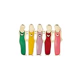 MANZHEN Enamel Five Sisters 5 Best Friends Brooch Pins BFF Brooch (gold)