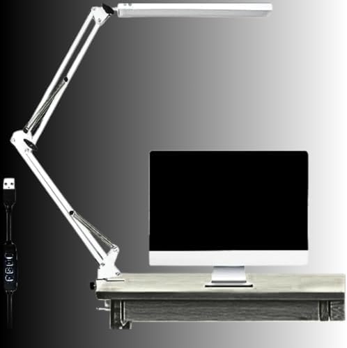 Luminária de mesa LED com braço articulado(articulável) e braçade...